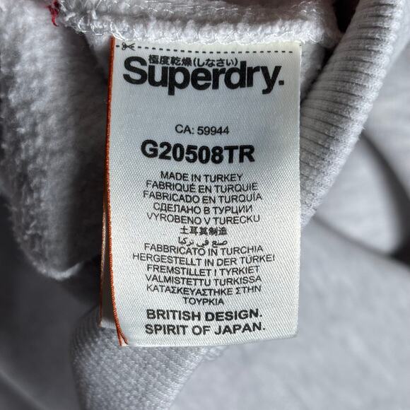 Superdry True JPN Crewneck Sweatshirt Gray Red White Size US 8 (EU 40) - Picture 8 of 10